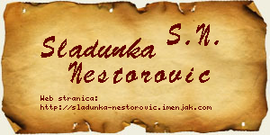 Sladunka Nestorović vizit kartica